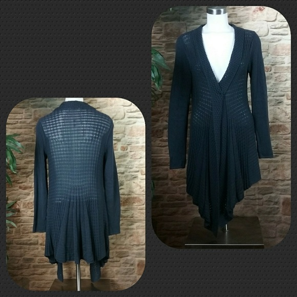 Kenar Sweater Hi-low Long Cardigan - Picture 2 of 8